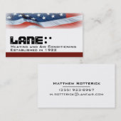 Amerikaanse vlag visitekaartje (Voorkant / Achterkant)