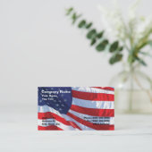 Amerikaanse vlag visitekaartje (Staand voorkant)