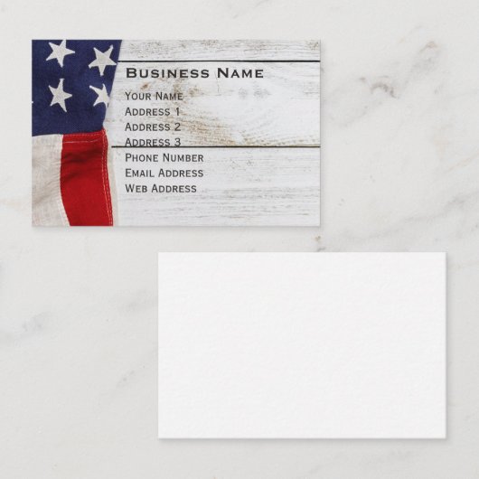  Amerikaanse vlag Visitekaartje (Voorkant / Achterkant)