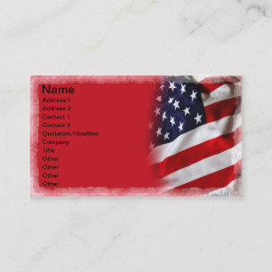 Amerikaanse vlag visitekaartje