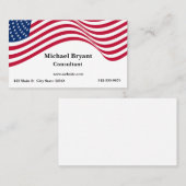 Amerikaanse vlag visitekaartje (Voorkant / Achterkant)