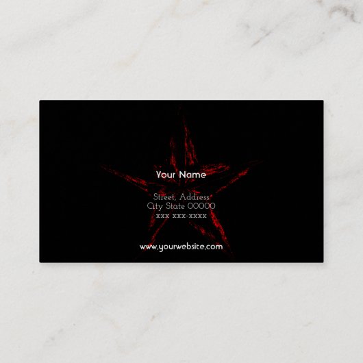 Amerikaanse vlag visitekaartje (Achterkant)