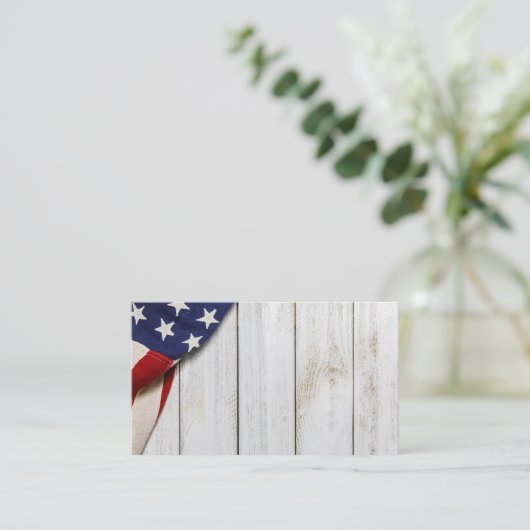  Amerikaanse vlag Visitekaartje (Staand voorkant)