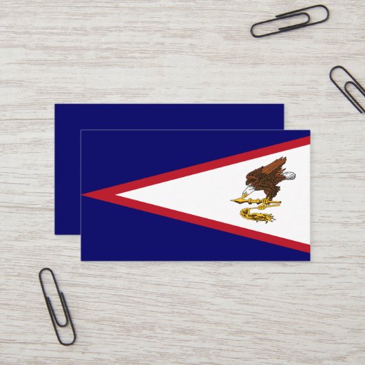 Amerikaanse vlag visitekaartje (Voorkant / Achterkant in situ)