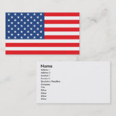 Amerikaanse vlag visitekaartje (Voorkant / Achterkant)