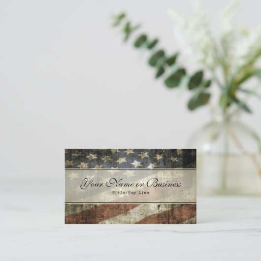  Amerikaanse vlag Visitekaartje (Staand voorkant)