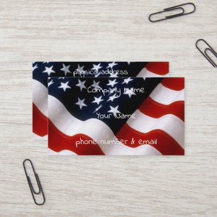 Amerikaanse vlag visitekaartje
