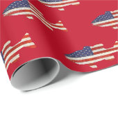 Amerikaanse vlag vispatroon cadeaupapier (Rol Hoek)