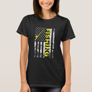 Amerikaanse Vlag Vissen Hengel Usa Patriottisch 4  T-shirt