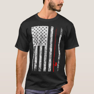 Amerikaanse Vlag Vissen Hengel USA Visser Patrioti T-shirt