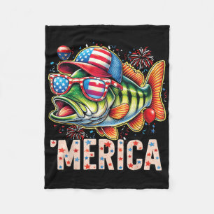 Amerikaanse Vlag Vissen Liefhebbers Visser Grappig Fleece Deken