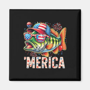 Amerikaanse Vlag Vissen Liefhebbers Visser Grappig Magneet