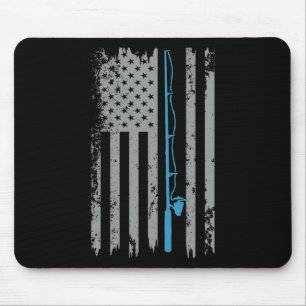 Amerikaanse Vlag Vissen Vintage Visser Muismat