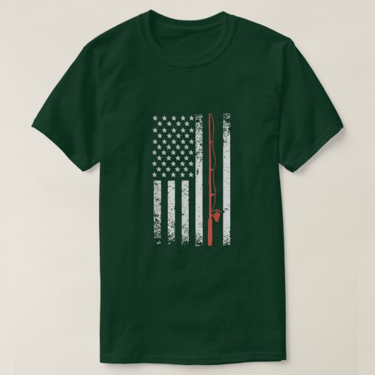 Amerikaanse vlag Visserij T-shirt (Design voorkant)