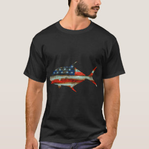 Amerikaanse Vlag Vissersliefhebbers Visser Grappig T-shirt