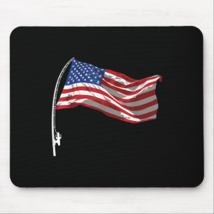 Amerikaanse Vlag Vissersstok 4 juli Patriottische Muismat