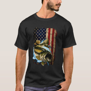 Amerikaanse vlag Vist cadeaus voor vissers T-shirt