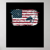 Amerikaanse vlag Vist  Gevist Poster (Voorkant)