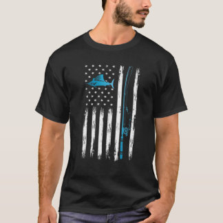Amerikaanse vlag Vist Gevist T-shirt