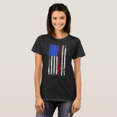 Amerikaanse vlag Vist  Gevist T-shirt (Voorkant volledig)