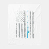 Amerikaanse vlag Vist Gifts Retro US Flag  Fleece Deken (Voorkant)