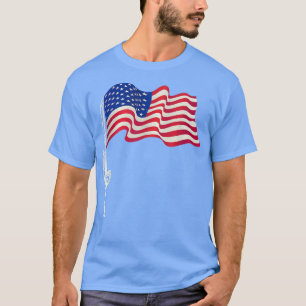 Amerikaanse vlag Vist rij 4 juli patriottische Fi T-shirt