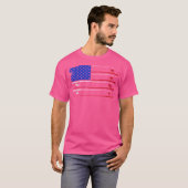 Amerikaanse vlag Vist Rod Funny T-shirt (Voorkant volledig)