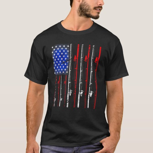 Amerikaanse vlag Vist rod Gevist T-shirt (Voorkant)