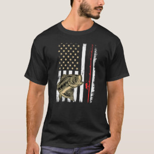Amerikaanse vlag Vist Rod Grunge Largemout T-shirt
