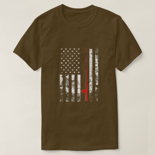 Amerikaanse vlag Vist Rod USA Patriotic Gift T-shirt (Design voorkant)