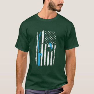 Amerikaanse vlag Vist Shirt Retro Amerikaanse vlag