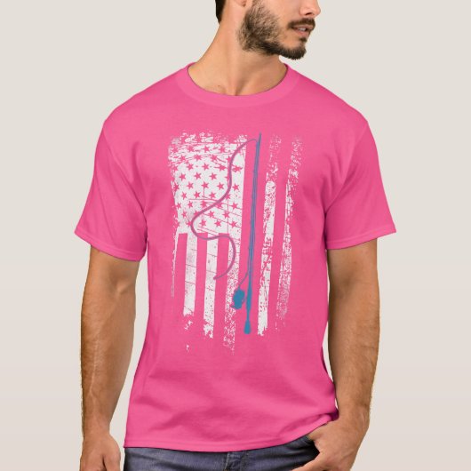 Amerikaanse vlag Vist staaf voor Geviste overloop T-shirt (Voorkant)