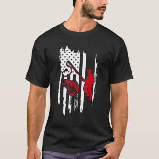 Amerikaanse vlag Vist visser retro vlag T-shirt