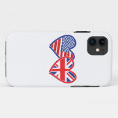 Amerikaanse vlag Vlag hart vlag Case-Mate iPhone Case (Achterkant (horizontaal))