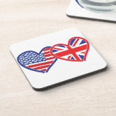 Amerikaanse vlag Vlag hart vlag Drankjes Onderzetter (Linkerzijde)