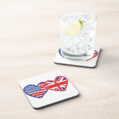 Amerikaanse vlag Vlag hart vlag Drankjes Onderzetter (Rechterzijde)