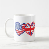 Amerikaanse vlag Vlag hart vlag Koffiemok (Links)
