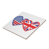 Amerikaanse vlag Vlag hart vlag Tegeltje (Zijkant)