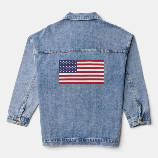 Amerikaanse vlag, vlag van de VS, Amerikaanse vlag Denim Jacket (Achterkant)