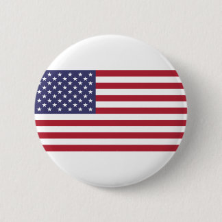 Amerikaanse vlag, vlag van de VS, Amerikaanse vlag Ronde Button 5,7 Cm