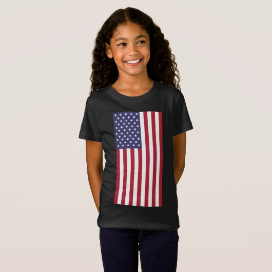 Amerikaanse vlag, vlag van de VS, Amerikaanse vlag T-shirt (Voorkant volledig)