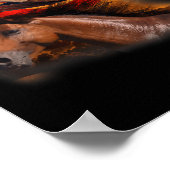 Amerikaanse vlag vleugels adelaar trots patriottis poster (Hoek)