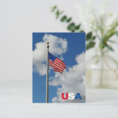 Amerikaanse vlag Vliegend rood wit en blauw patrio Briefkaart (Staand voorkant)