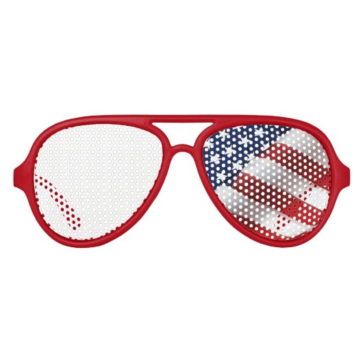 Amerikaanse vlag vliegenier aviator zonnebril (Voorkant)