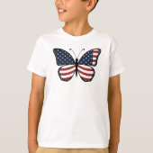 Amerikaanse Vlag Vlinder Design-62615 T-shirt (Voorkant)