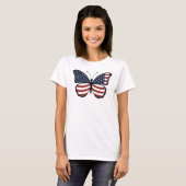 Amerikaanse Vlag Vlinder Design-62615 T-shirt (Voorkant volledig)