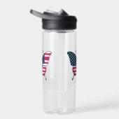 Amerikaanse Vlag Vlinder Design-62616 Waterfles (Rechts)