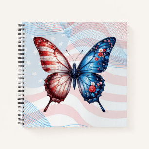 Amerikaanse Vlag Vlinder Notitieboek