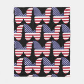Amerikaanse vlag vlinder, patriottisch, 4 juli fleece deken (Voorkant)