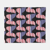 Amerikaanse vlag vlinder, patriottisch, 4 juli fleece deken (Voorkant (Horizontaal))